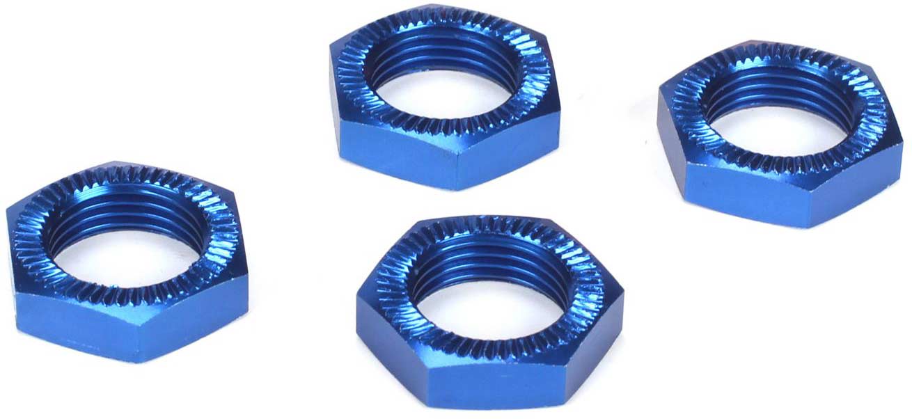 Wheel Nuts, Blue Anodized (4): 5IVE-T, MINI WRC